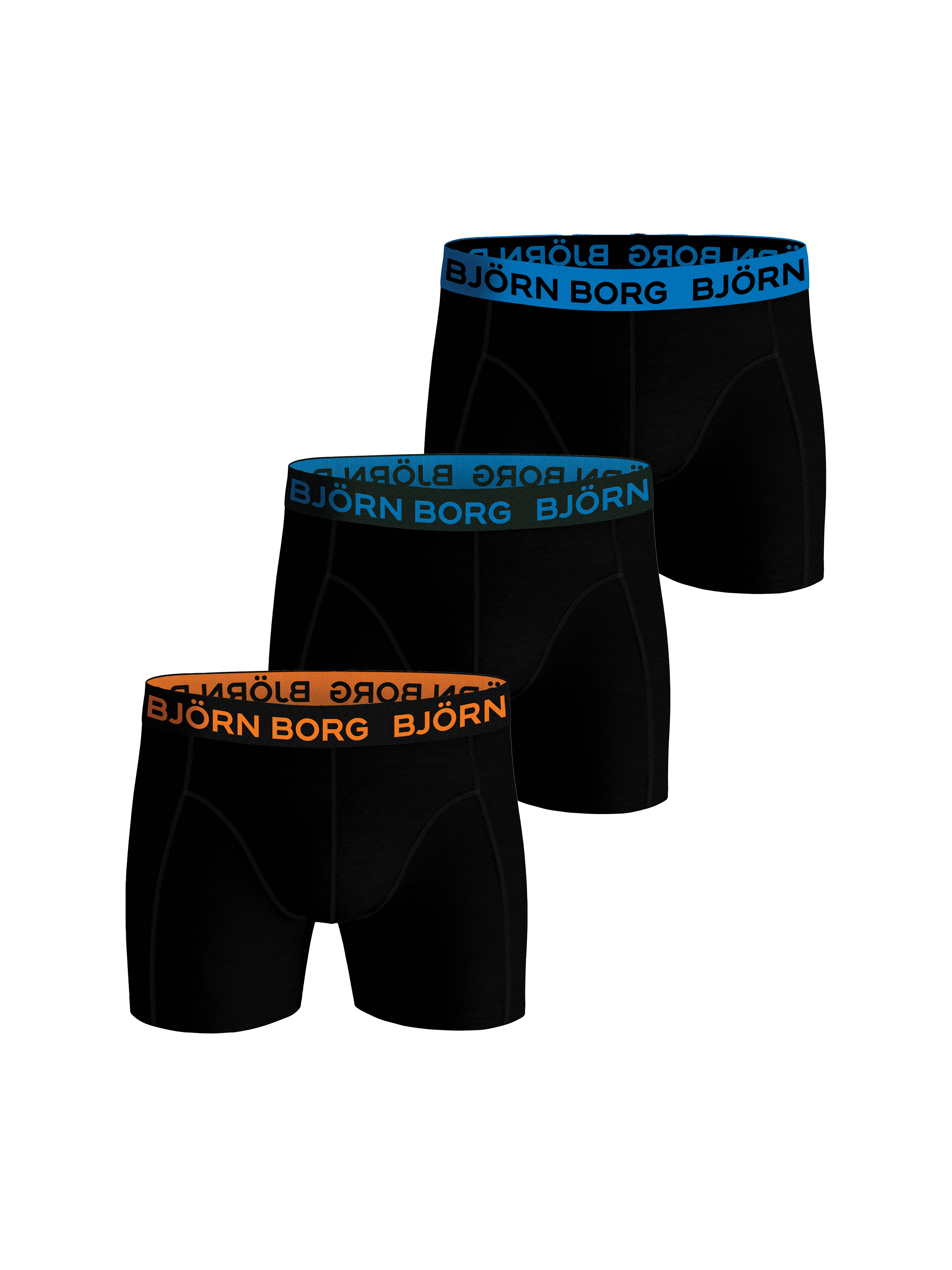Bjorn Borg Solid Hip Brief 3 PK mens underwear cotton slip mid rise multipack
